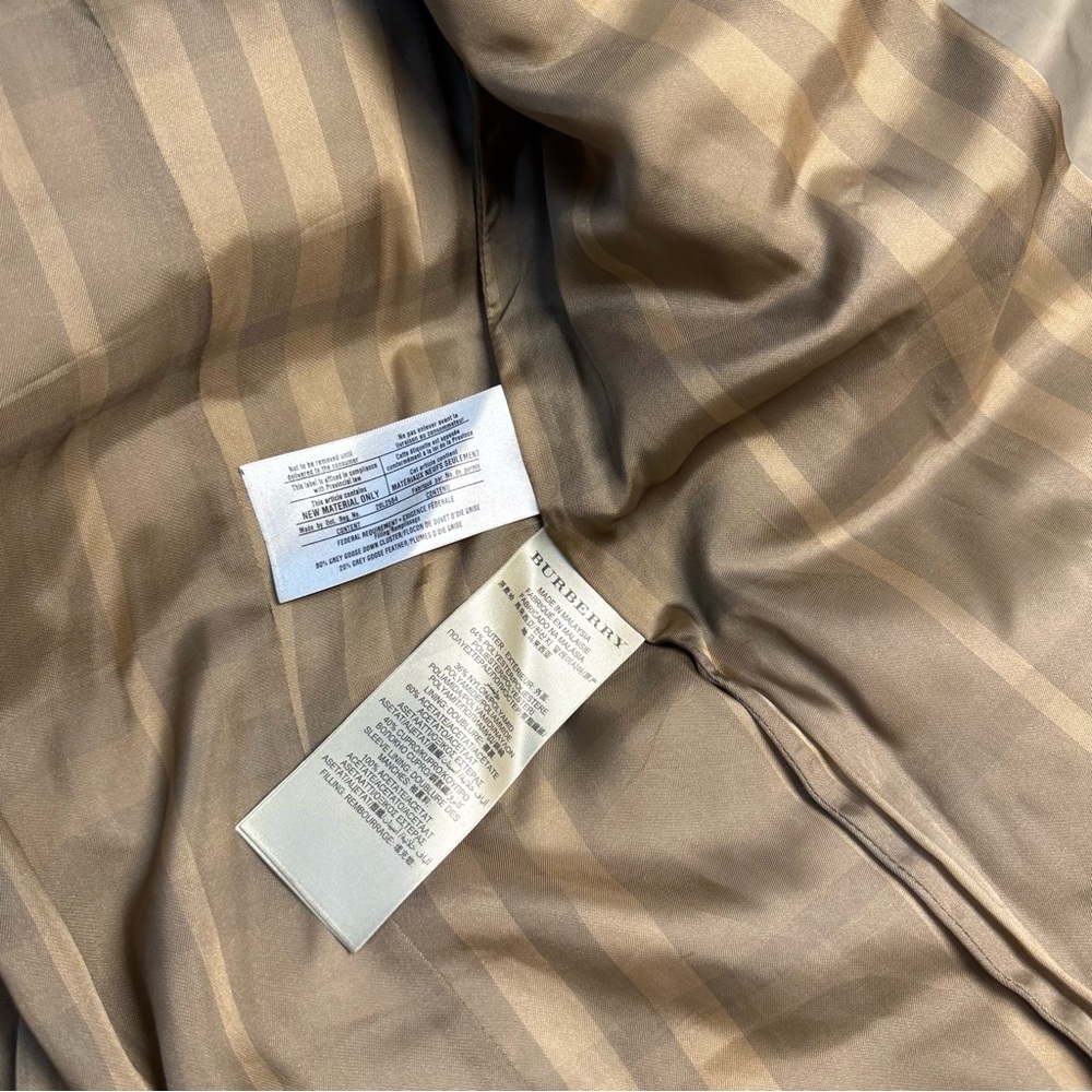 Burberry Leather and Puffer Jacket in Black and Tan - Picture 6 of 6